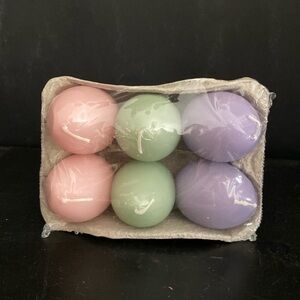Easter 6 (pcs) Wax Egg Candles in Carton - Mixed Colors Germany